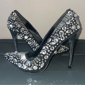 Charlotte Russe Pointy Toe Rhinestone Pump